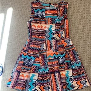 Forever 21 colorful pattern dress